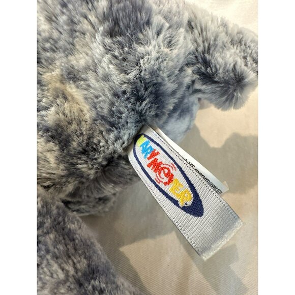 Mary Meyer Gray & White Plush Dog Toy With Red Bow & Heart Patch French Bulldog - Picture 5 of 5